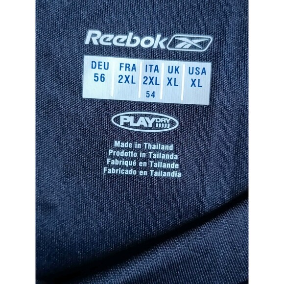 Reebok T-Shirt Men's XXL Dry Fit Black Short Sleeve - Picture 3 of 6